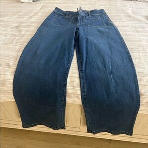 INC International Concepts Dark Blue Flare Jeans